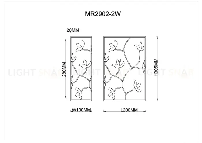 Настенный светильник MyFar Ясмина MR2902-2W MR2902-2W