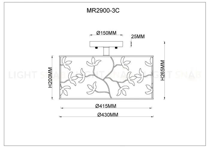 Потолочный светильник MyFar Ясмина MR2900-3C MR2900-3C