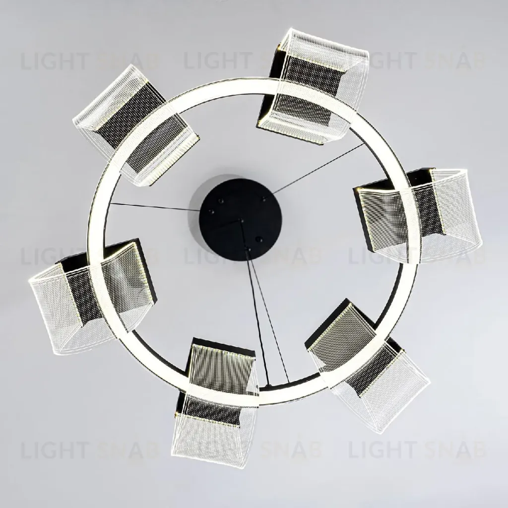 Подвесная люстра LED4U L7707-600 BK L7707-600 BK