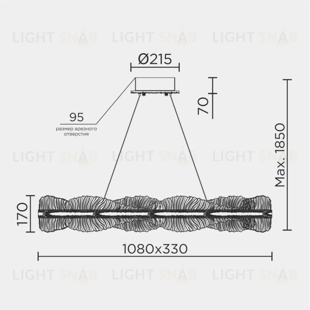 Подвесная люстра Modelux ML.6068.1080 CP ML.6068.1080 CP