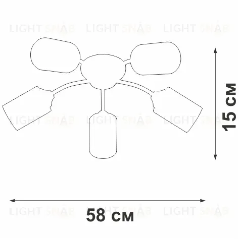 Потолочная люстра Vitaluce V2558-1/5PL V2558-1/5PL