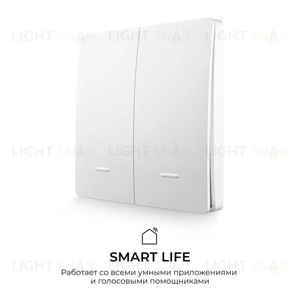 Выключатель кинетический 2кл., IP44, 2,4 ГГц, Smart, бел. Apeyron 04-72 04-72
