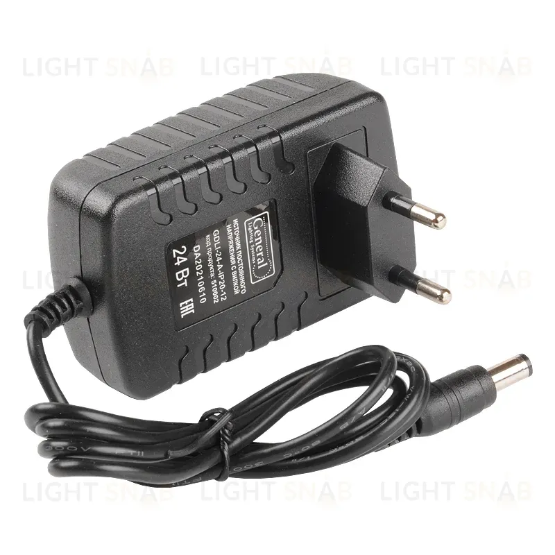 Источник постоянного напряжения с вилкой General GDLI-24-A-IP20-12 510002 510002