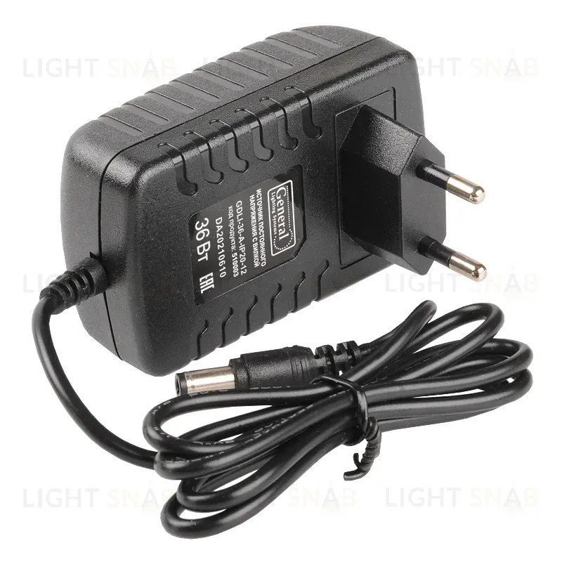 Источник постоянного напряжения с вилкой General GDLI-36-A-IP20-12 510003 510003