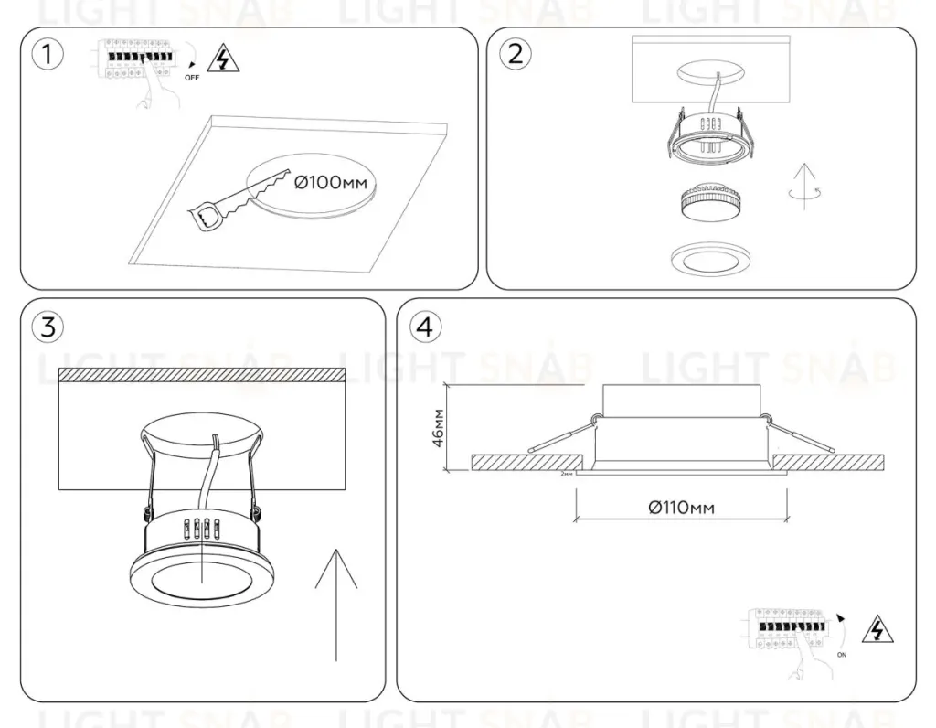 Встраиваемый светильник Ambrella Light Techno Spot IP Protect TN6651 TN6651