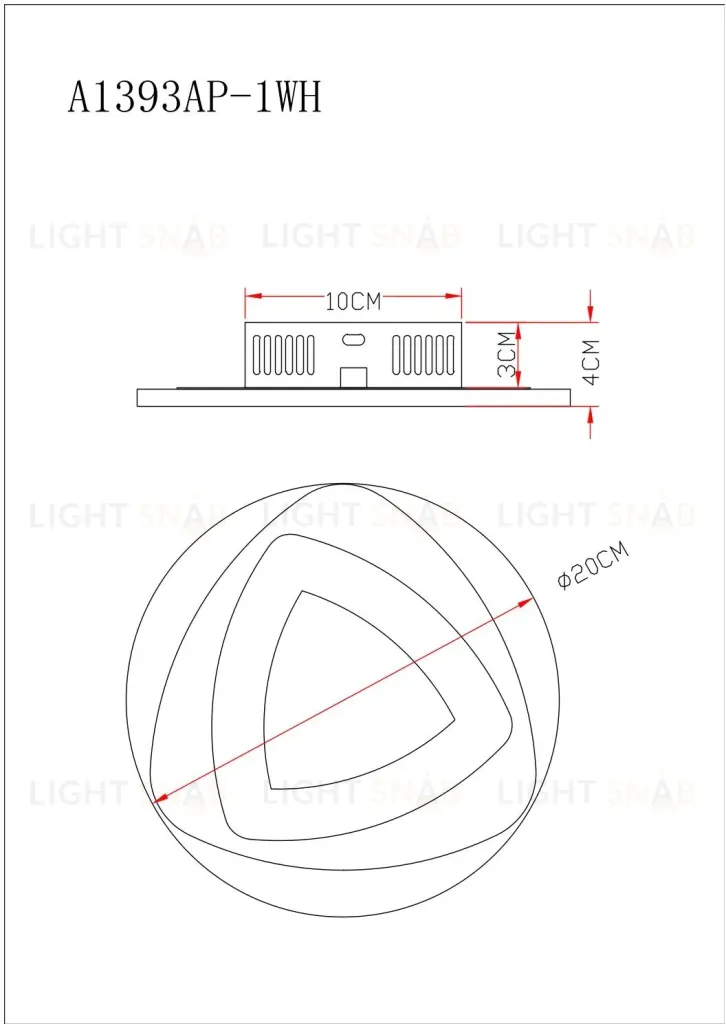 Потолочный светильник ARTE Lamp A1393AP-1WH A1393AP-1WH