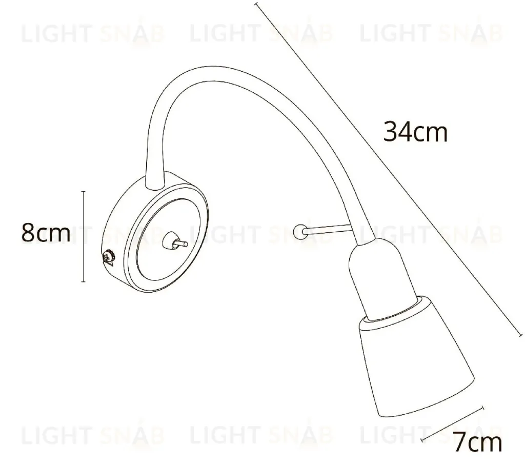 Бра Arte Lamp Lettura A7009AP-1WH A7009AP-1WH