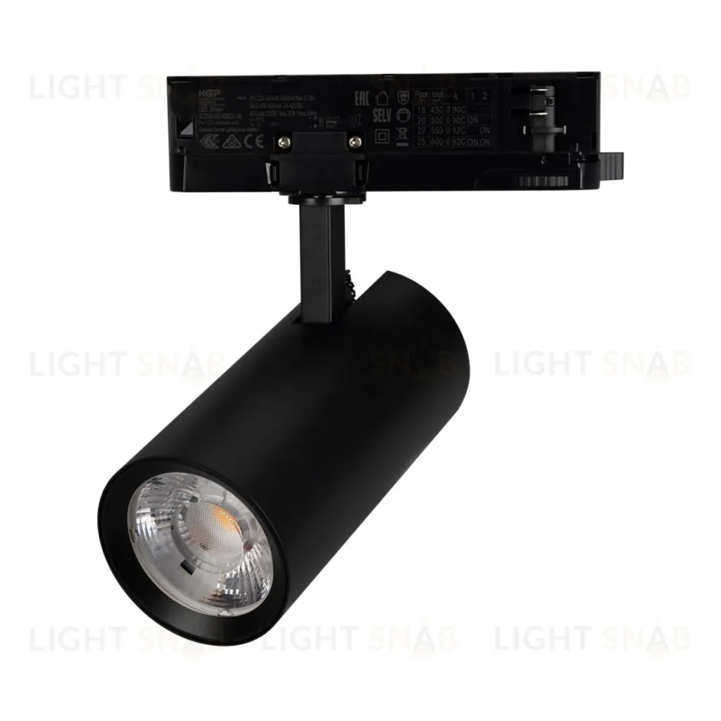 Трековый трехфазный светильник Arlight LGD-GERA-4TR-R74-20W Warm SP3000-Fruit (Черный, 15 deg, 230V) (IP20 Металл) 060099 060099