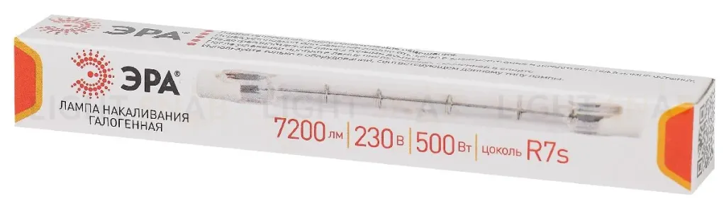 Лампа галогенная Эра R7S 500W 3000K J118-500W-R7s-230V Б0048495 Б0048495