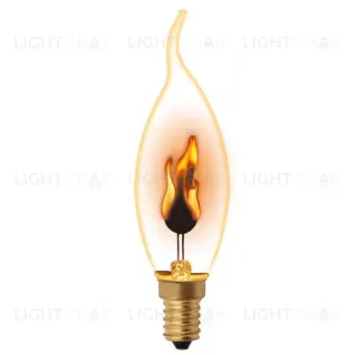 Лампа декоративная (UL-00002982) Uniel E14 3W золотистая IL-N-CW35-3/RED-FLAME/E14/CL IL-N-CW35-3/RED-FLAME/E14/CL