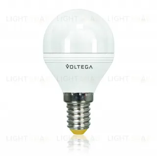 Лампа светодиодная диммируемая Voltega E14 6W 4000К шар матовый VG2-G2E14cold6W-D 5494 5494
