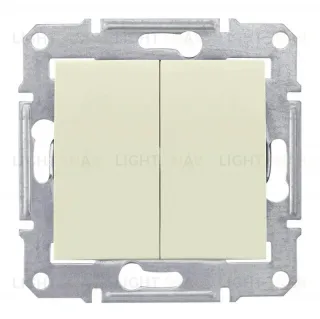 Переключатель двухклавишный Schneider Electric Sedna 10A 250V SDN0600147 SDN0600147