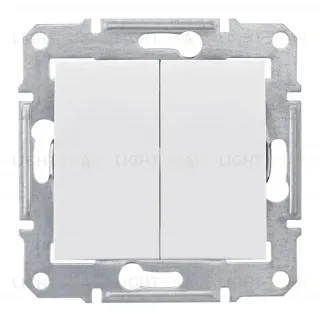 Выключатель двухклавишный Schneider Electric Sedna 10A 250V SDN0300121 SDN0300121