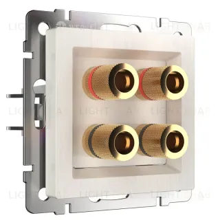 Акустическая розетка Werkel х4 перламутровый рифленый WL13-AUDIOx4 4690389124273 4690389124273