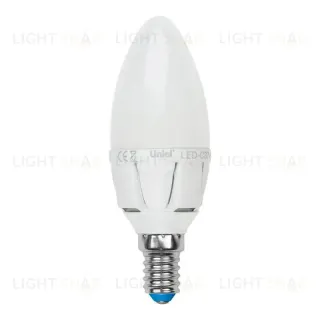 Лампа светодиодная (UL-00002413) Uniel E14 7W 3000K матовая LED-C37 7W/WW/E14/FR PLP01WH LED-C37 7W/WW/E14/FR PLP01WH картон