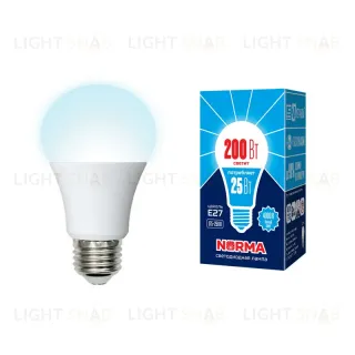 Лампа светодиодная (UL-00004470) Volpe E27 25W 4000K матовая LED-A70-25W/4000K/E27/FR/NR LED-A70-25W/4000K/E27/FR/NR картон