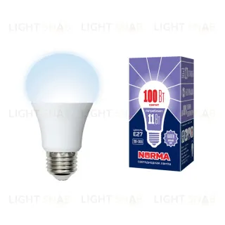 Лампа светодиодная (UL-00003785) Volpe E27 11W 6500K матовая LED-A60-11W/DW/E27/FR/NR LED-A60-11W/DW/E27/FR/NR картон