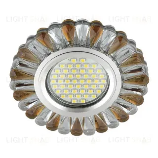 Встраиваемый светильник Fametto Luciole DLS-L145 Gu5.3 Glassy/Tea DLS-L145 GU5.3 Glassy/Tea