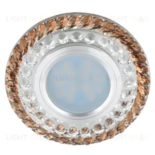 Встраиваемый светильник Fametto Luciole DLS-L132 GU5.3 Chrome/Brown DLS-L132 GU5.3 Chrome/Brown