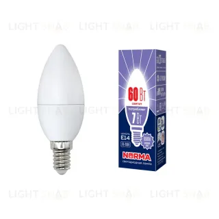 Лампа светодиодная (UL-00003794) Volpe E14 7W 6500K матовая LED-C37-7W/DW/E14/FR/NR LED-C37-7W/DW/E14/FR/NR картон