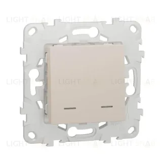 Выключатель двухклавишный Schneider Electric Unica New NU521144N NU521144N