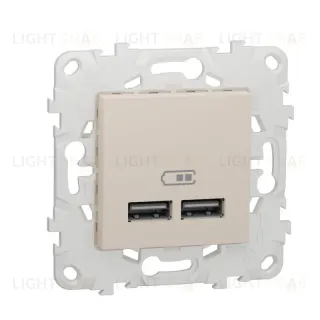 Розетка компьютерная USBx2 Schneider Electric Unica New NU541844 NU541844