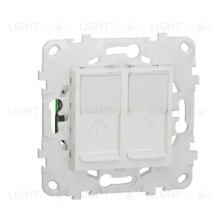 Розетка компьютерная RJ45X2 Schneider Electric Unica New Cat. 5e UTP NU542018 NU542018