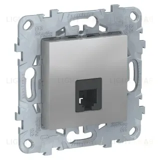 Розетка телефонная RJ11 одиночная 4 контакта Schneider Electric Unica New NU549230 NU549230