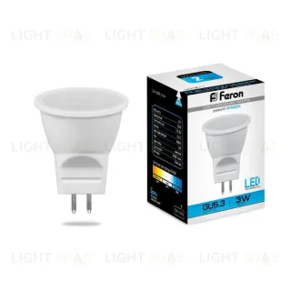 Лампа светодиодная Feron G5.3 3W 6400K матовая LB-271 25553 25553