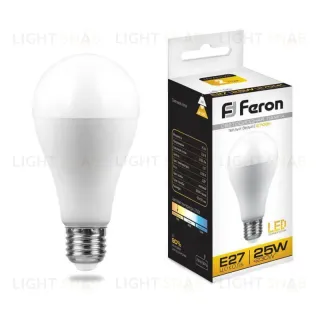 Лампа светодиодная Feron E27 25W 2700K Шар Матовая LB-100 25790 25790