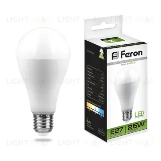 Лампа светодиодная Feron E27 25W 4000K Шар Матовая LB-100 25791 25791