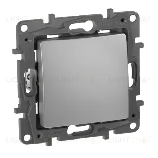 Выключатель одноклавишный Legrand Etika 10A 250V алюминий 672401 672401