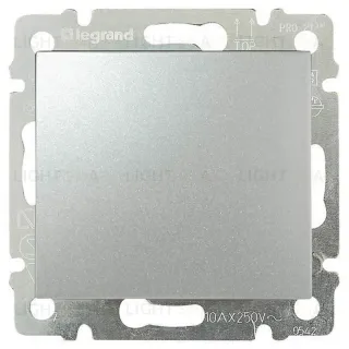 Переключатель одноклавишный промежуточный Legrand Valena 10A 250V алюминий 770107 770107