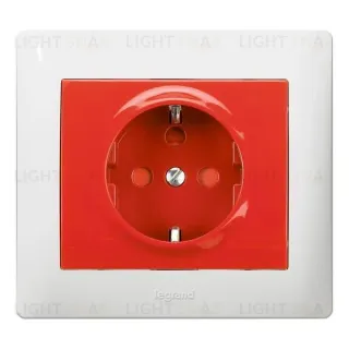 Розетка 2К+3 Legrand Galea Life Magic 16A 250V с/з с блокировкой красная 771029 771029