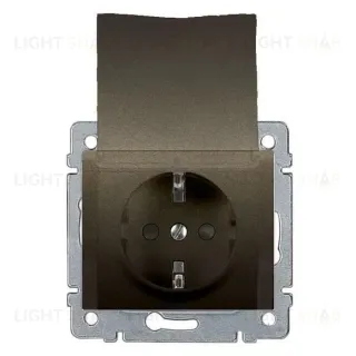Розетка 2К+3 Legrand Galea Life 16A 250V с/з со шторками крышкой автоматические клеммы темная бронза 771264 771264
