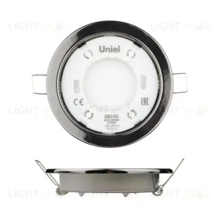 Встраиваемый светильник (UL-00005055) Uniel GX53/H2 Black Chrome 10 Prom GX53/H2 Black Chrome 10 Prom