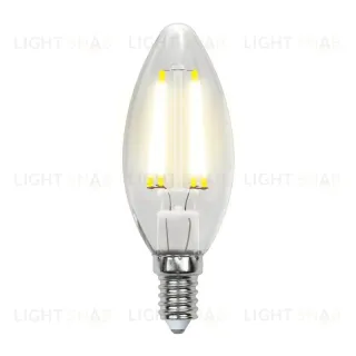 Лампа светодиодная филаментная (UL-00003250) Uniel E14 7,5W 3000K прозрачная LED-G45-7,5W/WW/E14/CL GLA01TR LED-G45-7,5W/WW/E14/CL GLA01TR картон