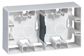 Коробка для накладного монтажа 2-постовая Legrand Etika белая 672530 672530