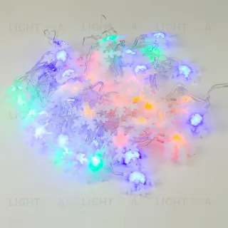 Светодиодная гирлянда (07936) Uniel Снежинки 220V разноцветный ULD-S0700-050/DTA MULTI IP20 SNOWFLAKES-3 ULD-S0700-050/DTA MULTI IP20 SNOWFLAKES-3