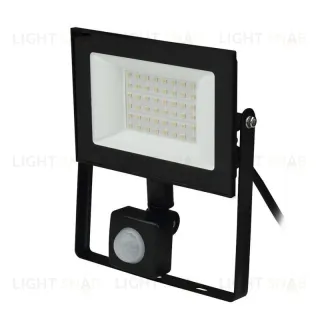 Прожектор светодиодный (UL-00007126) Uniel 30W ULF-F62-50W/6500K Sensor IP54 200-240В Black ULF-F62-50W/6500K Sensor IP54 200-240В Black