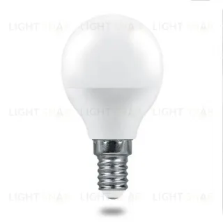 Лампа светодиодная Feron E14 6W 2700K шар матовый LB-1406 38065 38065