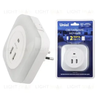 Настенный светодиодный светильник Uniel DTL-321 White/Sensor/2USB UL-00007348 DTL-321 White/Sensor/2USB