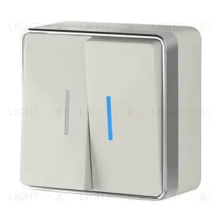Выключатель двухклавишный с подсветкой Werkel Gallant слоновая кость W5020103 4690389164187 4690389164187