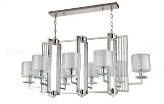 Подвесная люстра Crystal Lux Nicolas NICOLAS SP8 L1000 NICKEL/WHITE NICOLAS SP8 L1000 NICKEL/WHITE