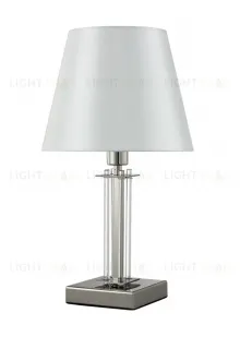 Настольная лампа Crystal Lux Nicolas NICOLAS LG1 NICKEL/WHITE NICOLAS LG1 NICKEL/WHITE
