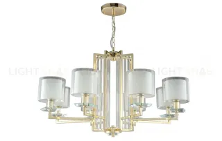 Подвесная люстра Crystal Lux Nicolas NICOLAS SP-PL8 GOLD/WHITE NICOLAS SP-PL8 GOLD/WHITE