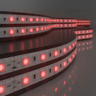 Светодиодная лента Elektrostandard 24V 14,4W 60Led 5050 IP65 красный, 5м 4690389167775 4690389167775