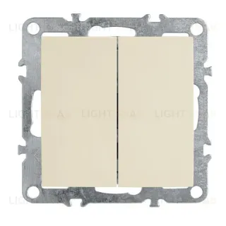 Выключатель двухклавишный Stekker Эрна слоновая кость PSW10-9104-02 39323 39323