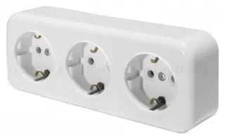 Розетка 3-местная Stekker PST16-51-20 (RA 16-343-Б) 39697 39697