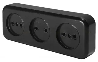 Розетка 3-местная Stekker PST16-50-20 (RA 16-344-Ч) 39700 39700
